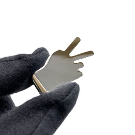  dunhill ダンヒル ピース チョキ ハンド マネークリップ ネクタイピン 箱有