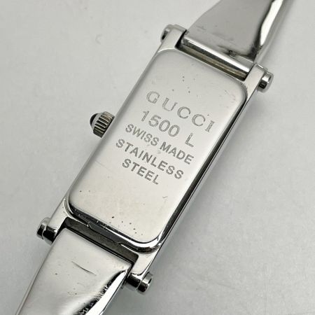  GUCCI グッチ クォーツ 1500L ライトグレー ステンレススチール レディース 腕時計