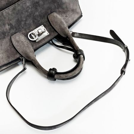  Salvatore Ferragamo サルヴァトーレフェラガモ ガンチーニ スタジオ AU21/H795 グレー 2WAYバッグ 布袋有