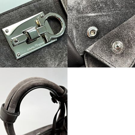  Salvatore Ferragamo サルヴァトーレフェラガモ ガンチーニ スタジオ AU21/H795 グレー 2WAYバッグ 布袋有