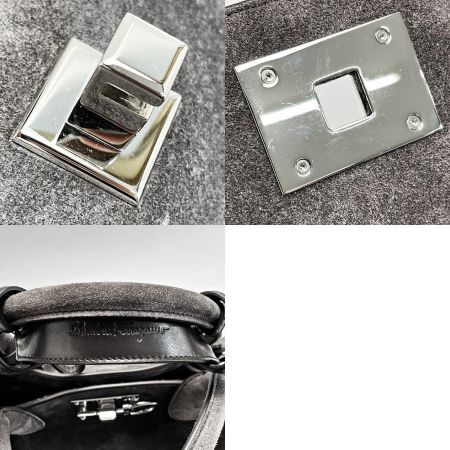  Salvatore Ferragamo サルヴァトーレフェラガモ ガンチーニ スタジオ AU21/H795 グレー 2WAYバッグ 布袋有