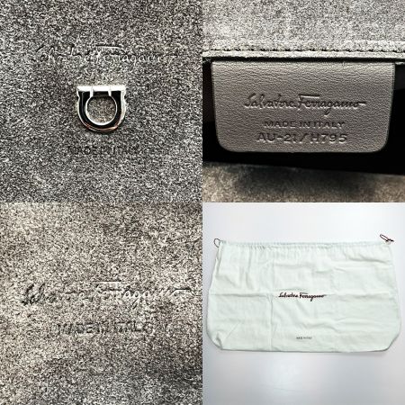  Salvatore Ferragamo サルヴァトーレフェラガモ ガンチーニ スタジオ AU21/H795 グレー 2WAYバッグ 布袋有