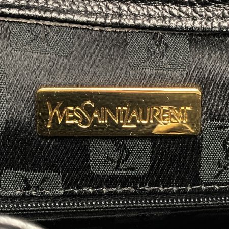  Yves Saint Laurent イブサンローラン YSL エンボスロゴ ショルダーバッグ ブラック レザー ワンショルダー