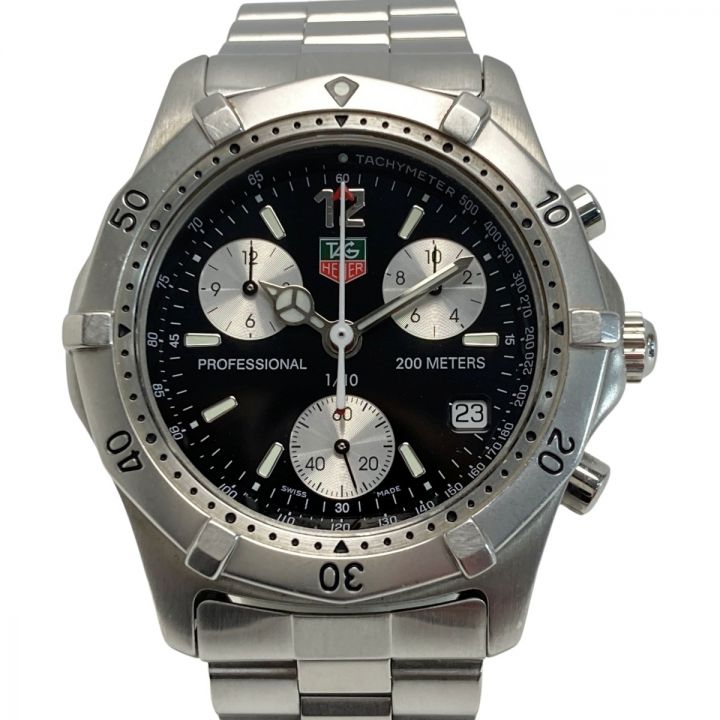 TAG HEUER タグホイヤー 2000シリーズ プロフェッショナル CK1110-0 ブラック クォーツ メンズ 腕時計 ｜中古｜なんでもリサイクルビッグバン