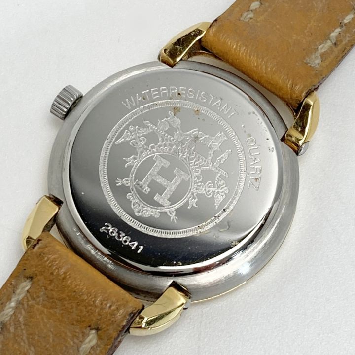 HERMES エルメス プルマン デイト 263641 アイボリー クォーツ レディース 腕時計｜中古｜なんでもリサイクルビッグバン