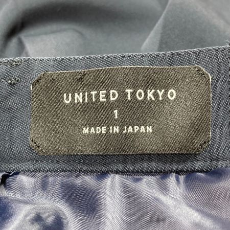  UNITED TOKYO ディフォメーションプリーツスカート 142120011 ブルー×ネイビー サイズ 1 レディース