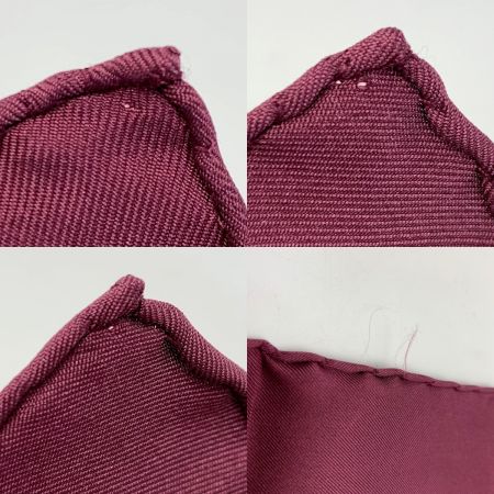  HERMES エルメス 葡萄柄 シルク100％ パープル ハンカチ レディース