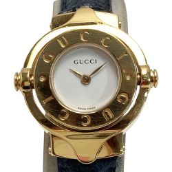 ☆☆ GUCCI グッチ ターンフェイス リバーシブル バングルウォッチ 6600R クォーツ レディース 腕時計 箱有 Cランク