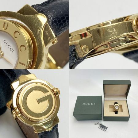  GUCCI グッチ ターンフェイス リバーシブル バングルウォッチ 6600R クォーツ レディース 腕時計 箱有