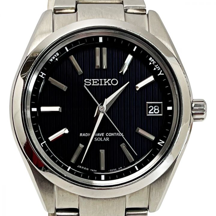 SEIKO セイコー ブライツ SAGZ083 シルバー×ブラック 電波ソーラー メンズ 腕時計 箱・取説有｜中古｜なんでもリサイクルビッグバン