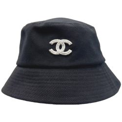 ☆☆ CHANEL シャネル ココマーク バケットハット サイズM ブラック 帽子 Bランク