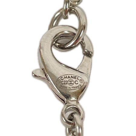  CHANEL シャネル ココマーク ラウンド ネックレス GP サークル C22C シルバー