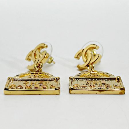  CHANEL シャネル ココマーク×RUE GANBONロゴ ゴールド ピアス レディース アクセサリー