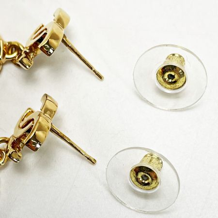  CHANEL シャネル ココマーク×RUE GANBONロゴ ゴールド ピアス レディース アクセサリー