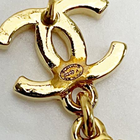  CHANEL シャネル ココマーク×RUE GANBONロゴ ゴールド ピアス レディース アクセサリー