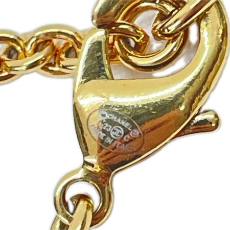  CHANEL シャネル ココマーク ハート ネックレス GP ラインストーン L23C ゴールド