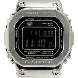 ☆☆ CASIO カシオ G-SHOCK GMW-B5000-1JF シルバー×ブラック 電波ソーラー デジタル フルメタル メンズ 腕時計 Bランク