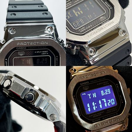  CASIO カシオ G-SHOCK GMW-B5000-1JF シルバー×ブラック 電波ソーラー デジタル フルメタル メンズ 腕時計