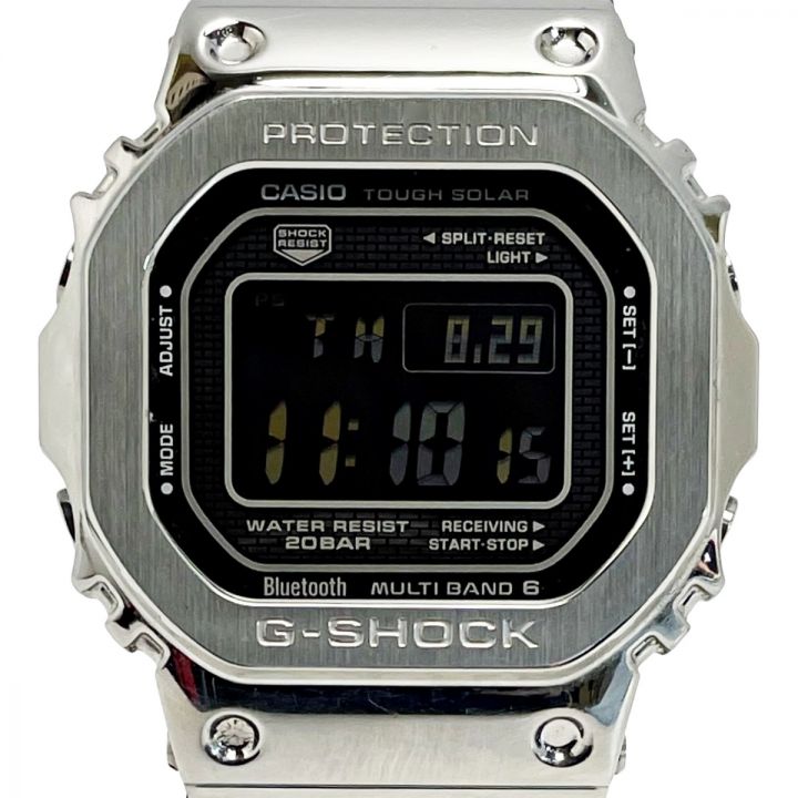 CASIO カシオ G-SHOCK GMW-B5000-1JF シルバー×ブラック 電波ソーラー デジタル フルメタル メンズ  腕時計｜中古｜なんでもリサイクルビッグバン