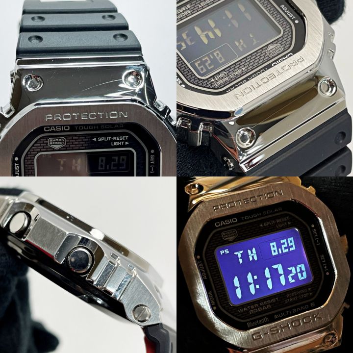 CASIO カシオ G-SHOCK GMW-B5000-1JF シルバー×ブラック 電波ソーラー デジタル フルメタル メンズ  腕時計｜中古｜なんでもリサイクルビッグバン