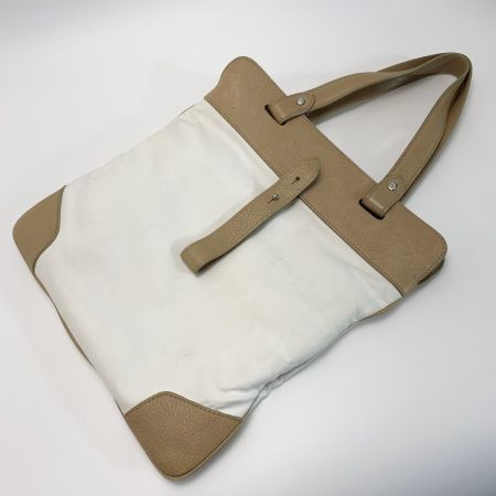  BURBERRY バーバリー ノバチェック ホース デカロゴ アイボリー トートバッグ