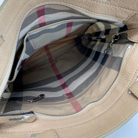  BURBERRY バーバリー ノバチェック ホース デカロゴ アイボリー トートバッグ
