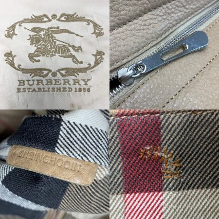 BURBERRY バーバリー ノバチェック ホース デカロゴ アイボリー トートバッグ
