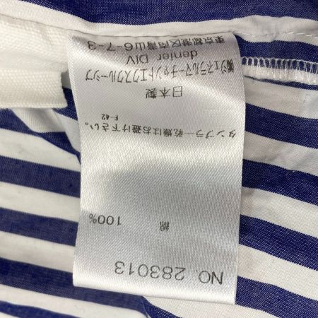  denier シャツ ストライプ柄 サイズ フリー レディース 283013 ブルー×ホワイト