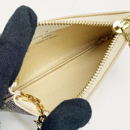  LOUIS VUITTON ルイヴィトン ダミエ ポシェット クレ N62659 アズール コインケース レディース ゴールド金具 布袋有