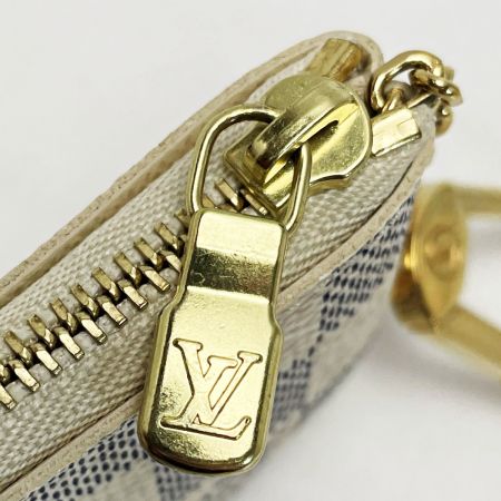  LOUIS VUITTON ルイヴィトン ダミエ ポシェット クレ N62659 アズール コインケース レディース ゴールド金具 布袋有