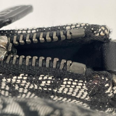  Christian Dior クリスチャンディオール サドルバッグ キャンバス×レザー レディース トロッター MC0032 ネイビー