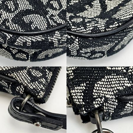  Christian Dior クリスチャンディオール トロッター MC0032 ネイビー サドルバッグ キャンバス×レザー レディース