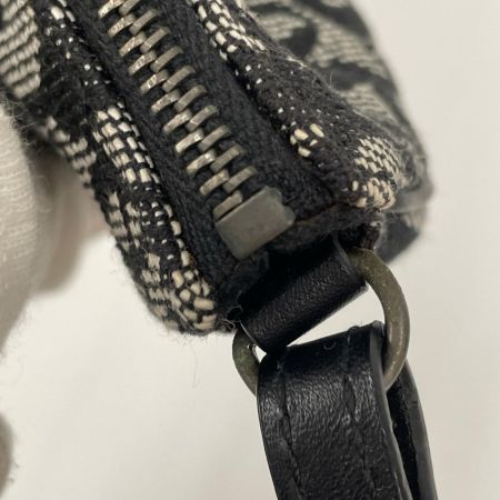  Christian Dior クリスチャンディオール サドルバッグ キャンバス×レザー レディース トロッター MC0032 ネイビー
