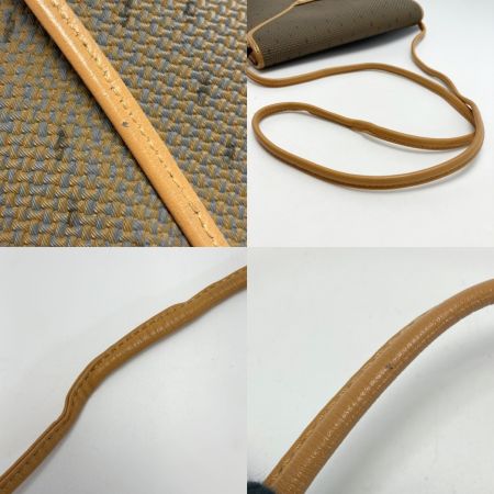  Yves Saint Laurent イブサンローラン カサンドラ YSLロゴプレート ショルダーバッグ ブラウン系 PVC×レザー ヴィンテージ