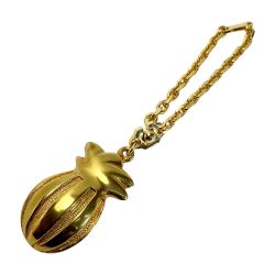 ☆☆ CELINE セリーヌ メッキ パイナップル ゴールド アクセサリー チェーン チャーム　袋 箱有 Cランク