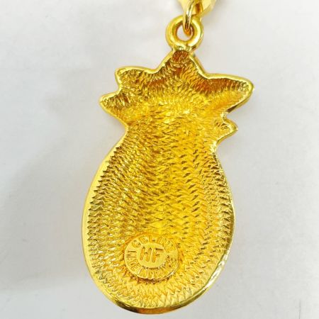  CELINE セリーヌ メッキ パイナップル ゴールド アクセサリー チェーン チャーム　袋 箱有