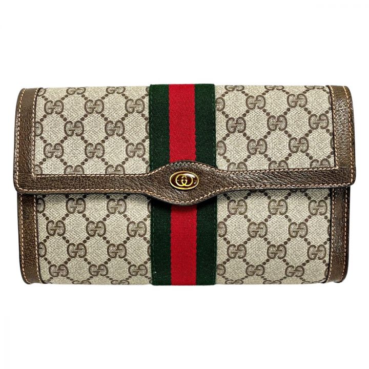 GUCCI グッチ アクセサリーコレクション 67・014・3087 シェリーライン セカンドバッグ ヴィンテージ レディース  ゴールド金具｜中古｜なんでもリサイクルビッグバン