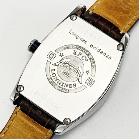 LONGINES ロンジン エヴィデンツァ L2.642.4.51.4 ブラック 自動巻き レザー スモールセコンド メンズ 腕時計