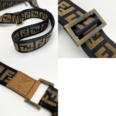  FENDI フェンディ ズッカ柄 ショルダーバッグ 7VA167 ブラウン キャンバス×レザー メッセンジャーバッグ