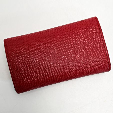  PRADA プラダ キーケース 1PG004 レッド 4連 レディース ゴールド金具 キーリング・箱有
