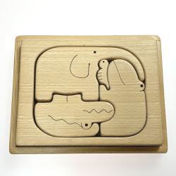 ☆☆ 凸凹工房 ぞうくんのさんぽ おはなし組み木 知育玩具 Bランク