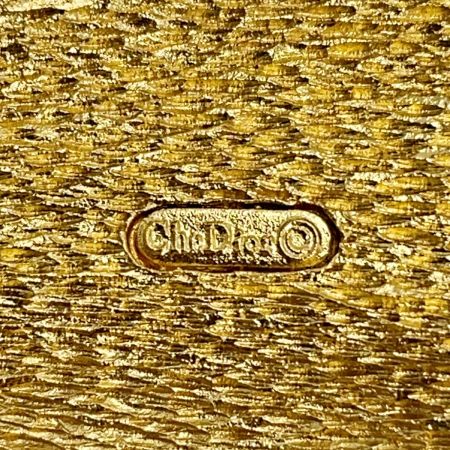  Christian Dior クリスチャンディオール リーフモチーフ ブローチ ゴールド GP レディース アクセサリー 箱有