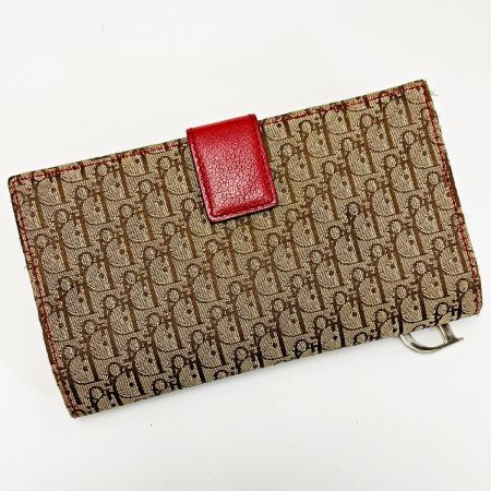  Christian Dior クリスチャンディオール トロッター サドルウォレット 02LU 1014 ブラウン 長財布 ラスタ レディース