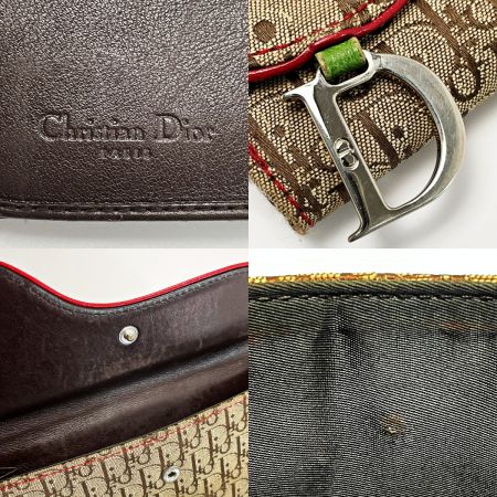  Christian Dior クリスチャンディオール トロッター サドルウォレット 02LU 1014 ブラウン 長財布 ラスタ レディース