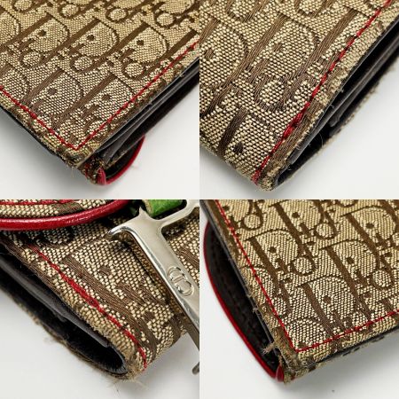  Christian Dior クリスチャンディオール トロッター サドルウォレット 02LU 1014 ブラウン 長財布 ラスタ レディース