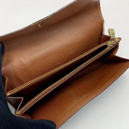  LOUIS VUITTON ルイヴィトン モノグラム ポシェットポルトモネクレディ M61725 長財布 ユニセックス ゴールド金具