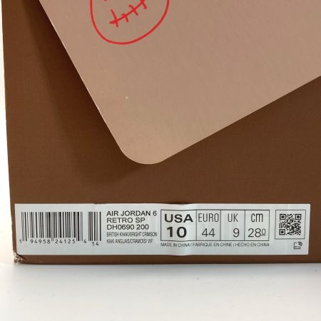  NIKE ナイキ AIR JORDAN 6 RETRO SP スニーカー DH0690-200 ベージュ SIZE 28cm メンズ 箱付き