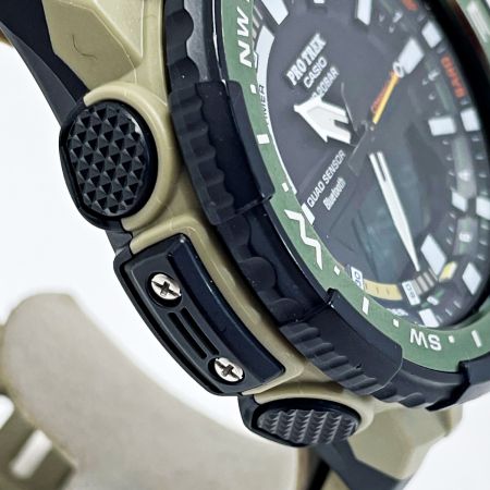  CASIO カシオ PRO TREK PRT-B70-5JF グリーン×ブラック×ベージュ クォーツ デジアナ メンズ 腕時計 箱・取説有