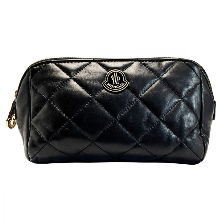 MONCLER モンクレール コスメポーチ 00812 00 54288 ブラック レザー 
