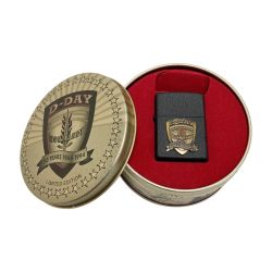 ☆☆ ZIPPO ジッポー ライター D-DAY NORMANDY 50周年 1944-1994 LIMITED EDITION 缶ケース有 Aランク